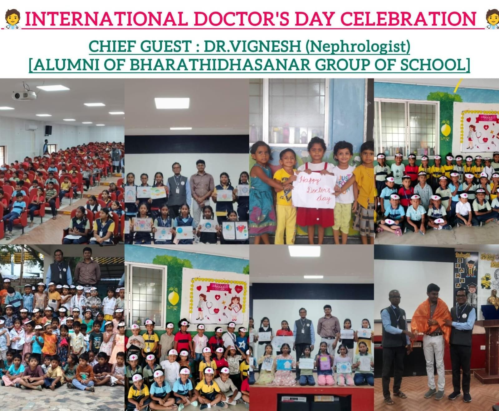 INTERNATIONAL DOCTOR\'S DAY CELEBRATION HONOURING ALUMNI OF OUR SCHOOL DR.VIGNESH(NEPHROLOGIST)